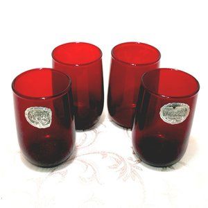 SET/4 JUICE GLASSES - ROYAL RUBY